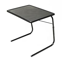 Table Mate XL TV Tray Extra Large Folding Table Adjustable to 6 Heights and 3 Angles for Eating, Laptop and Multipurpose Use (Black)