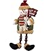 Sumind Christmas Sitting Snowman Tabletop Doll for Christmas Centerpieces Table Fireplace Decor Ornament Home Party Decoration Xmas Figurines