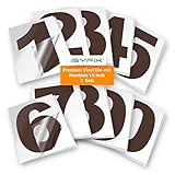 iSYFIX Brown Vinyl Numbers Stickers – 1.5 Inch