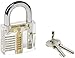 Practice Lock, SeresRoad® Clear Practice Padlock, Visible Inside View Lock, Cutaway Lock for Locksmith ,Lock Picking Practice Lock for Locksmith Good for Beginners