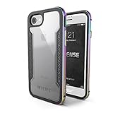 iPhone 7 Case, X-Doria Defense Shield Series - Military Grade Drop Tested, Anodized Aluminum, TPU, and Polycarbonate Protective Case for Apple iPhone 7, [Iridescent]
