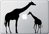 Mom and Baby Giraffe - Macbook or Laptop Decal (BLACK)