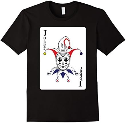 Mens Joker Card Shirt Wild Card Shirt XL Black