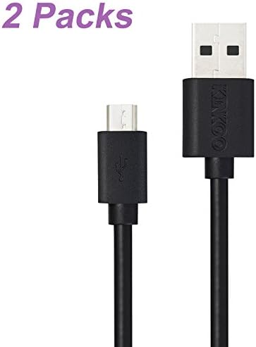Micro USB Cable, Kinkoo[2-Pack] High Speed USB 2.0 A Male to Micro B Sync and Charge Cables (Black)