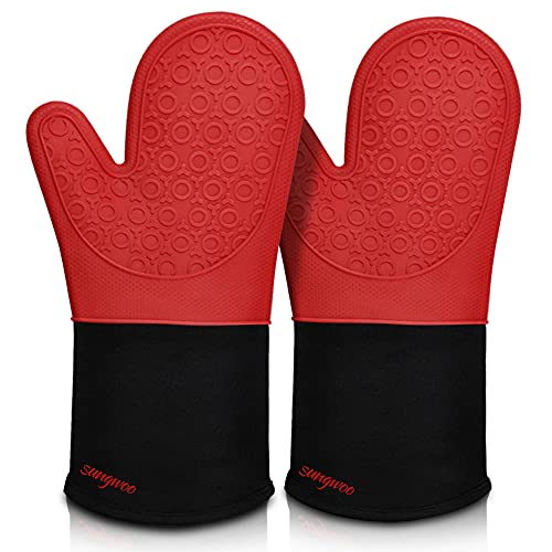 Silicone Oven Mitts, Durable sungwoo Heat Resistant