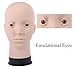 Female Professional Cosmetology Bald Mannequin Head for Making up,Making wigs, Displaying Wigs,Glasses,Hair