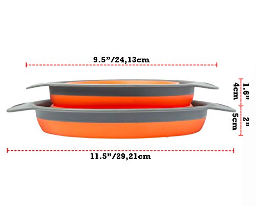 image for Colander Set - 2 Collapsible Colanders (Strainers) Set By Comfify - In
