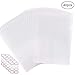 EOOUT 40pcs Plastic Clear Document Folder, Project Pockets Folders with Pockets, for US Letter, A4 Size, Transparent Color, with 48 Stickers