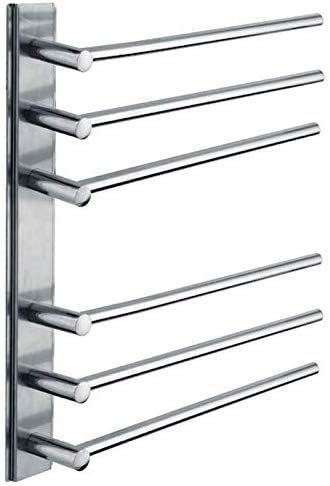 LJNYF 6 Bar Electric Towel Rack, Hotel Bathroom Towel Warmer Let You No Longer Feel The Cold Of The Towel Hardwired Chrome