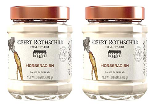 Robert Rothschild Farm Horseradish Sauce (10.6 ounce) - Sauce & Dip - Sandwich Condiment - Roast Beef or Seafood Sauce - Vegetable Dip Pack of 2