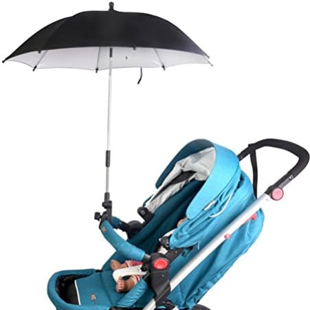 HongXander Baby Pram Pushchair Buggy Stroller Umbrella Sunshade Parasol Brolly Sun Canopy (BK)