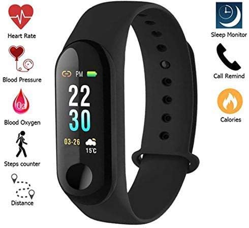 NALMAK Water Proof Smart Fitness Wrist Band for All Smartphones (Black)
