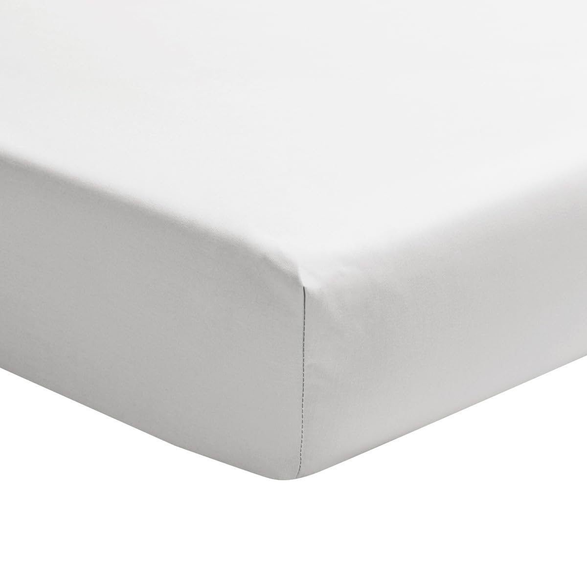 Cotton Satin Fitted Sheet, Palazzo, White, 90 x 200 cm, Essix