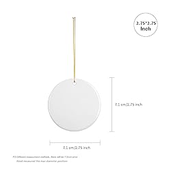 PYD Life 25 PCS Sublimation Ceramic Ornament Bulk