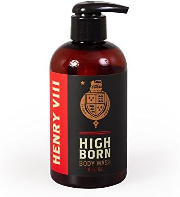 Henry Viii Highborn Body Wash, 8 Oz. - 70% Certified Organic Ingredients - Moisturizing Coconut and Sugar - Vital Nourishment for Supple Skin