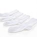 SUNBVE Little Kids Unisex Cotton Dress Ankle Socks White 5 Pack