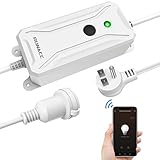 RUNACC Outdoor Dimmer for LED String Lights Dimming Controller with Alexa Voice control, APP Remote Control, Timer and Memory, US Plug White