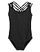 Arshiner Kids Girl Back Hollow Slim Dancing Ballet Camisole Tank Leotard,Black,Size 160