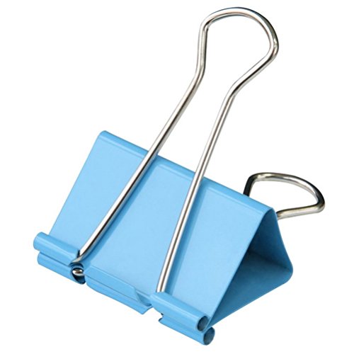 Color Scissor 48 Pieces Binder Clips, Medium Metal Binder Clips Paper Clips, Assorted Color (25mm)