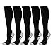 Compression Socks for Men&Women by Upsimples, 5-Pairs Support Socks for Reducing Swell in Feet, 15-20mmHg Compression Stockings for Promoting Blood Circulation & Reduce Pain on Legs, XXL