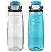 Powerade Chug Water Bottle 32 oz Two Pack Blue/Clear