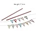 EL-SKY Mini Happy Birthday Cake Bunting Banner Cake Topper Garland - Handmade Pennant Flags with Red Dots Straw Pole, Party Cake Decoration Supplies