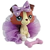 Toy Rare 1262 LPS Collie Different Color Eyes Dog with Accessories Lot Bow Skirt Collar Collection Figure Girls Boys Gift