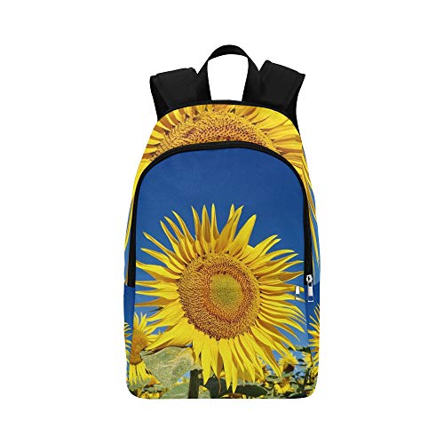 WUTMVING Sunflower Petal Yellow Nature Flora Summer Flower Casual Daypack  Travel Bag College School Backpack For Mens And Women