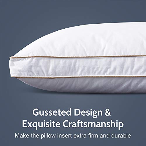 Decroom Premium Natural Goose Down Pillows, Luxury Hotel Gusseted