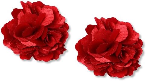 Absolutely Audrey Gia Red Shoe Clip Flowers