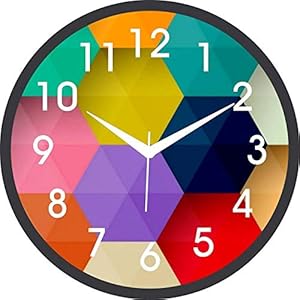 JaipurCrafts Designer Plastic Abstract Wall Clock for Home/Living Room/Bedroom/Kitchen- 9.50 in (with Ajanta Movement…