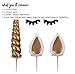 LIMITLESS Unicorn Cake Topper Handmade 5 Piece Set (Set Includes: 1 Horn, 2 Ears, and 2 Eyelashes). Unicorn party decoration for birthday party, wedding and baby shower.