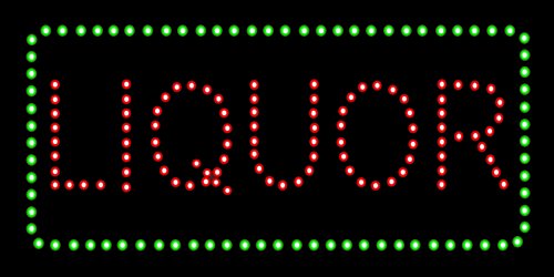 LED Beer Bar Wine Liquor Spirits Open Light Sign Super Bright Electric Advertising Display Board for Pub Club Bistro Business Shop Store Window Bedroom 19 x 10 inches (HSL0023) - Thumbnail 3