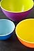 ienjoyware Colorful Melamine Mixing Bowls, Set of 3 - Two-Tone Nesting Design - Purple, Orange and Blue