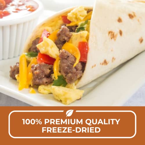 Nutristore Freeze Dried Sausage PreCooked Ground Pork Meat for Backpacking, Camping, Meal