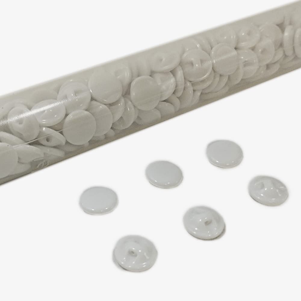 Hemispherical Resin Nazarene Buttons, 144 Pieces/Tube, Available in 13 Colors and 4 Sizes for Crafts, Sewing, Clothing and More. (101, 18mm)