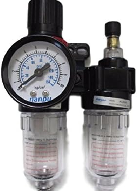 Amazon 圧力計 付 エアーレギュレーター ウォーター セパレーター 水抜き エアコンプレッサー用アクセサリ