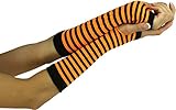 ToBeInStyle Women's Striped 100% Nylon Arm Length Warmers