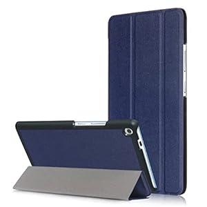 Image of Kepuch Custer Case for Lenovo Tab 3 7 Plus TB-7703F TB-7703X,Ultra-Thin PU-Leather Hard Shell Cover for Lenovo Tab 3 7 Plus TB-7703F TB-7703X - Blue