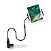 Long Arm Lazy Mobile Phone Gooseneck Stand Holder Stents Flexible Bed Desk Table Clip Bracket Cradle for Android Phone iPhone iPad Black