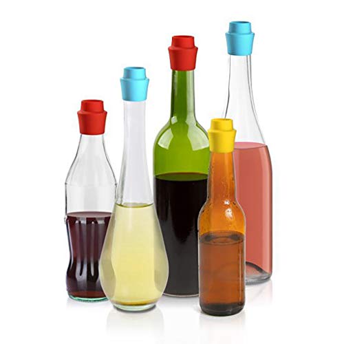 image for Kariwell Bottle Caps, 1pcs Silicone Reusable Wine Bottle Caps/Beer Sea
