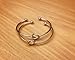 Set of 2 Love Knot Bangle Bracelet Simple Cuffs For Women (Silver & Golden Color)