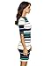 MakeMeChic Women's Striped Half Sleeve Wear to Work Penicl Dress Multicolor M