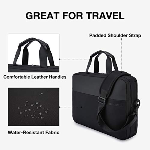 LIGHT FLIGHT Laptop Bag, 15.6 Inch Expandable Briefcase for Men Women