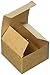 Iconikal 3 x 3 x 2-inch Gift Or Favor Box, Kraft Brown, 100-Count