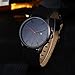 IEason,Popular Low-Key Minimalist Connotation Leather Men's Quartz Wristwatch (A)