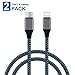 Usb C to Lightning, 2Pack 6ft Usb-C Cable Nylon Braided Charging Syncing Cord Lightning to Usb C Compatible with iPhone XS XR X 8 8 Plus 7 7 Plus 6 7s Plus SE Connect MacBook