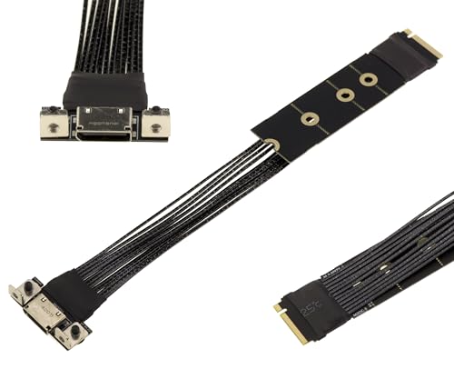 KALEA-INFORMATIQUE Adapter for M2 NVMe M Key Port to Oculink SFF-8612 PCIe 4.0 Compatible with 64 GT/s Bandwidth