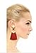 idealway Women's Girls Elegant Jewellery Bohemia Ethnic Tassels Dangle Stud Earrings Eardrop (Red)