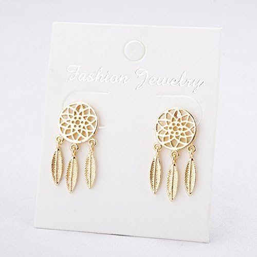 ChriStore - 2016 Feather Stud Earrings Golden 1 pair